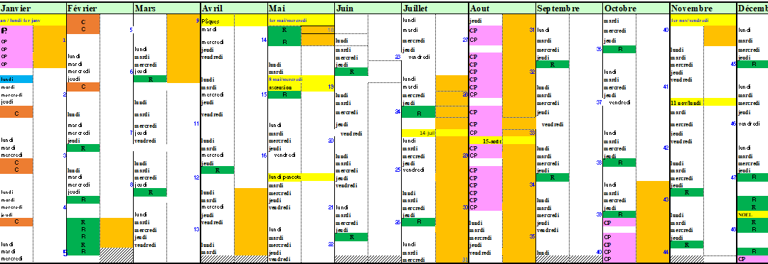 Calendrier 2024