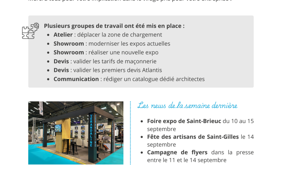 Newsletter du 16/09/24